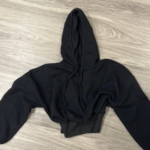 zara cropped hoodie